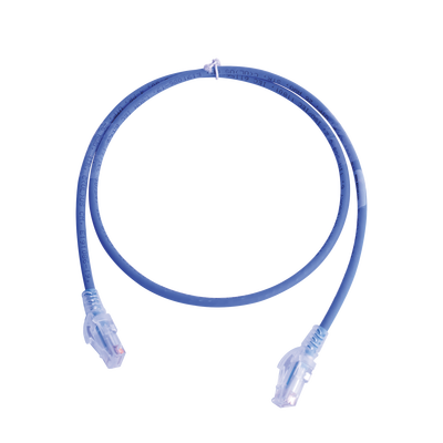 [MC6-03-06B] Patch Cord MC6 Modular Cat6 UTP, CM/LS0H, 0.91 Metros (3 Pies), Color Azul, Versión Bulk (Sin Empaque Individual)
