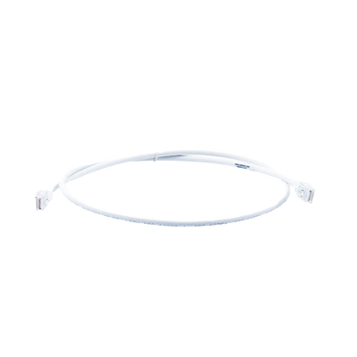 [MC6-03-02B] Patch Cord MC6 Modular Cat6 UTP, CM/LS0H, 0.91 Metros (3 Pies), Color Blanco, Versión Bulk (Sin Empaque Individual)
