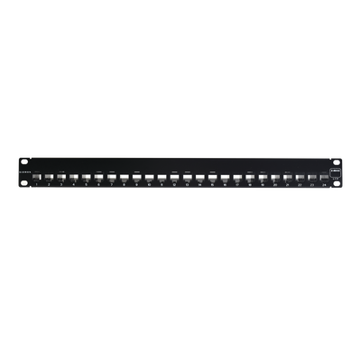 [Z6-PNL-24K] Patch Panel UTP Z-MAX de 24 Puertos, Precargado con Jacks Categoría 6, Plano, 1UR