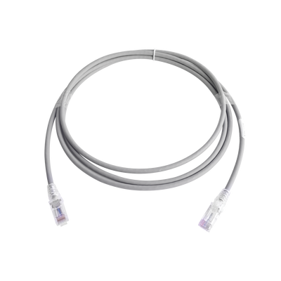 [MC6-07-04B] Patch Cord MC6 Modular Cat6 UTP, CM/LS0H, 2.13 Metros (7 Pies), Color Gris, Versión Bulk (Sin Empaque Individual)
