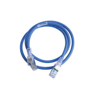 [ZM6A-S03-06B] Patch Cord Z-MAX Cat6A S/FTP, CM/LS0H, 0.91 Metros (3 Pies), Color Azul, Versión Bulk (Sin Empaque Individual)