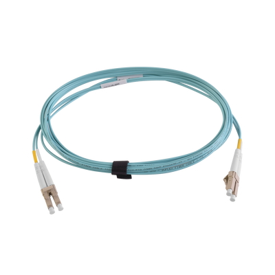 Jumper de Fibra Óptica Multimodo 50/125 XGLO OM3, LC-LC Duplex, OFNR, Color Aqua, 3 Metros (9.84 Pies)