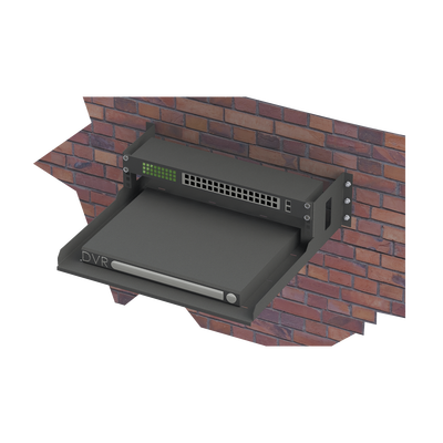 [LP-RAP-1802] Rack Abierto de Montaje en Pared, de 19in, de 2 Unidades de Rack, con Charola de 460 mm de Profundidad, Se envía el Gabinete Armado.