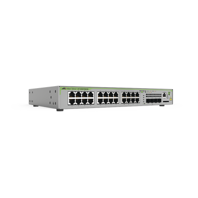 [AT-GS970M/28-10] Switch Administrable CentreCOM GS970M, Capa 3 de 24 Puertos 10/100/1000 Mbps + 4 SFP Gigabit