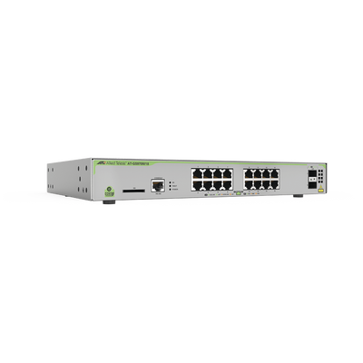 [AT-GS970M/18PS-R-10] Switch PoE+ Administrable CentreCOM GS970M, Capa 3 de 16 Puertos 10/100/1000 Mbps + 2 SFP Gigabit, 247 W