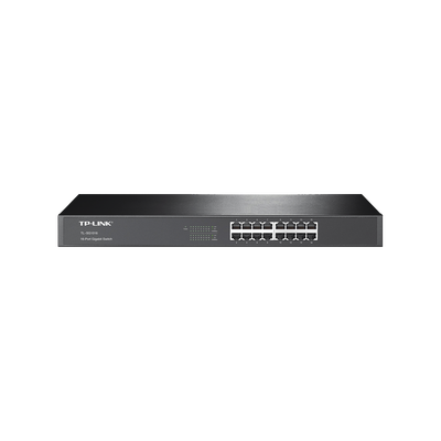 [TL-SG1016] Switch Gigabit no administrable de 16 puertos 10/100/1000 Mbps para rack