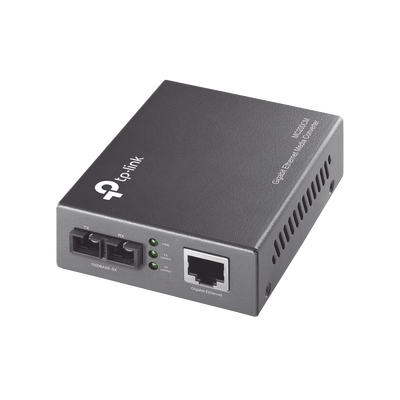 [MC200CM] Convertidor Fibra Óptica Multimodo /  1 Puerto RJ45 10/100/1000 Mbps / Puerto Fibra Óptica SC 1000 Mbps / Hasta 550 metros / Plug and Play