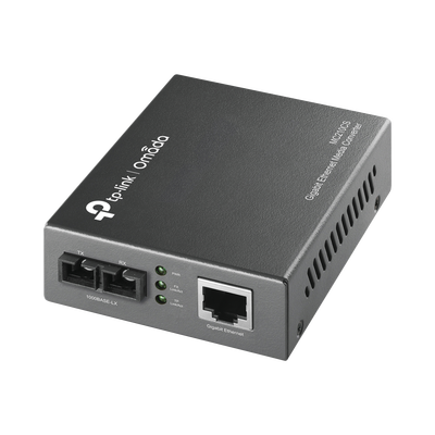 [MC210CS] Convertidor Fibra Óptica Monomodo / 1 Puerto RJ45 10/100/1000 Mbps / Puerto Fibra Óptica SC 1000 Mbps / Hasta 20 Km / Plug and Play