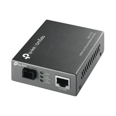 [MC111CS] Convertidor Fibra Óptica WDM Monomodo / 1 puerto RJ45 10/100 Mbps / 1 puerto SC/UPC 100 Mbps /  Hasta 20 Km / Para su Funcionamiento Requiere el Modelo MC112CS / Plug and Play