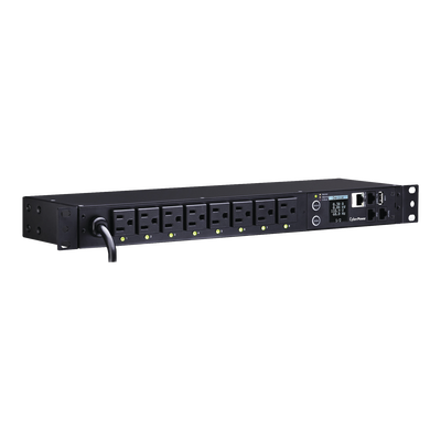 [PDU41001] PDU Switchable por Toma, Para Distribución de Energía, Entrada 120 Vca NEMA 5-15P, Con 8 Salidas NEMA 5-15R, Horizontal 19in, 1UR