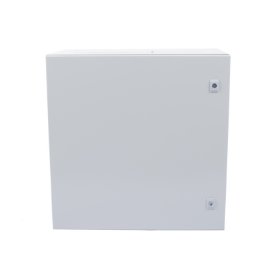 [PST-6060-30A] Gabinete de Acero IP66 Uso en Intemperie (600 x 600 x 300 mm) con Placa Trasera Interior Metálica y Compuerta Inferior Atornillable (Incluye Chapa y Llave T).