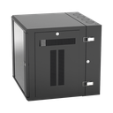 Gabinete PanZone de Montaje en Pared, de 19in, Puerta con Ventana de Seguridad, 12 UR, 635mm de Profundidad, Color Negro