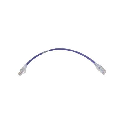 [MC6-01-08] Patch Cord MC6 Modular Cat6 UTP, CM/LS0H, 0.3 Metros (1 Pie), Color Violeta