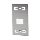 Placa de Pared Modular MAX, de 2 Salidas, Color Blanco