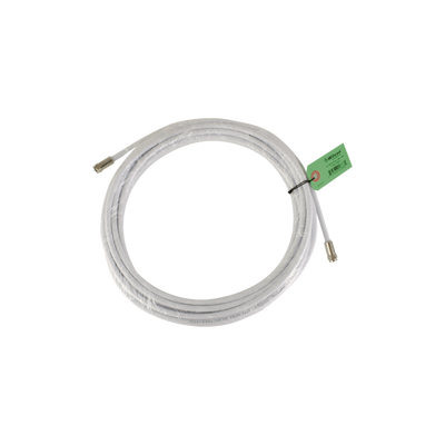 [950-630] Jumper Coaxial con Cable Tipo RG-6 en Color Blanco de 9.14 Metros (30 Pies) de Longitud y Conectores F Macho en Ambos Extremos. 75 Ohm de Impedancia.