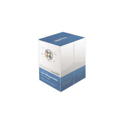 [ACCESS-204] Bobina de 305 Metros (1000 Pies) con 4 Conductores de Cobre Trenzado Calibre 20, Aislamiento Individual de FRPVC de Alta Calidad, Cubierta Exterior de PVC con Protección Anti-Flama CM. Para Aplicaciones de Control de Acceso