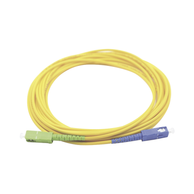 [LP-FO-SCU-SCA-01] Jumper de Fibra Óptica Monomodo SC/UPC SC/APC Simplex, Color Amarillo 1 Metro (3.28 Pies)