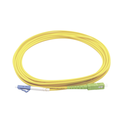 [LP-FO-LCU-SCA-01] Jumper de Fibra Óptica Monomodo LC/UPC SC/APC Simplex, Color Amarillo 1 Metro (3.28 Pies)