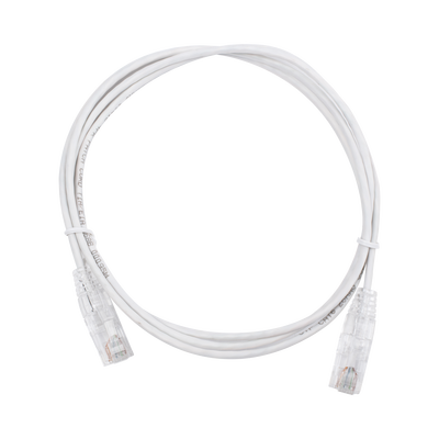 [LP-UT6-150-WH28] Cable de Parcheo Slim UTP Cat6 - 1.5 Metros (4.92 Pies) Blanco Diámetro Reducido (28 AWG)
