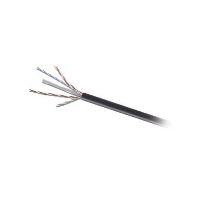 [9C6O4-E2-01-R1A] Bobina de Cable UTP de 4 Pares, Para Exterior con Gel, Cat6 (23 AWG), Industrial para Climas Extremos, Enterrado Directo, Color Negro, 305 Metros (1000 Pies)