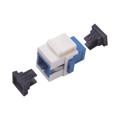 [LP-FO-AD-6126] Acoplador Keystone de Fibra Óptica Monomodo SC/PC Simplex a SC/PC Simplex
