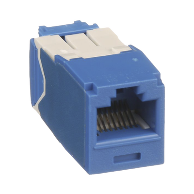 [CJ6X88TGBU] Conector Jack RJ45 Estilo TG, Mini-Com, Categoría 6A, de 8 Posiciones y 8 Cables, Color Azul