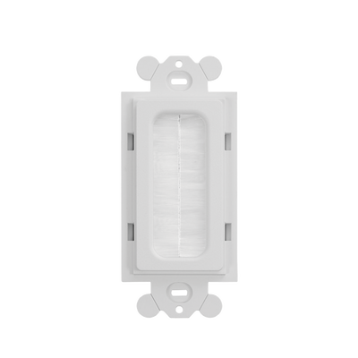 [CFGBWH] Placa de Pared Pasacables Tipo Cepillo, Estándar GFCI, Material ABS, Color Blanco