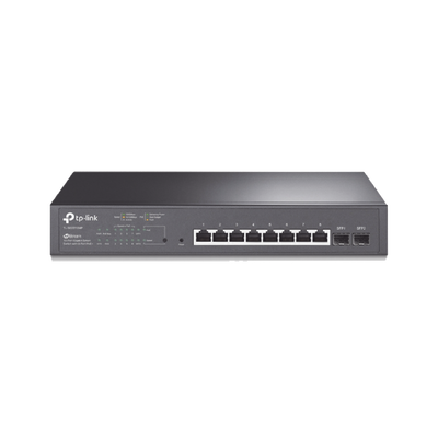 [TL-SG2210MP] Switch PoE JetStream SDN Administrable 8 puertos 10/100/1000 Mbps + 2 puertos SFP, 8 puertos PoE, 150W, administración centralizada OMADA SDN 