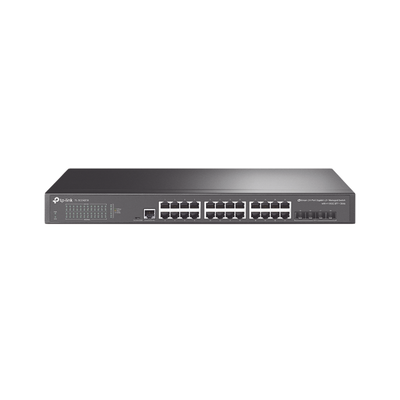 [TL-SG3428X] Switch Omada SDN Administrable / 24 puertos Gigabit y 4 puertos SFP+ / Funciones sFlow, QinQ y QoS / Administración centralizada OMADA