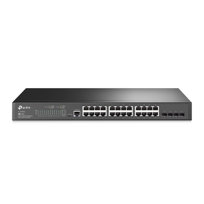 [TL-SG3428] Switch Omada SDN Administrable / 24 puertos Gigabit y 4 puertos SFP / Funciones sFlow, QinQ y QoS / Administración centralizada OMADA
