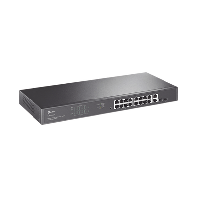[TL-SG1218MP] Switch no administrable de 16 puertos 10/100/1000Mbps y PoE af/at, 2 puertos SFP hasta 250W.