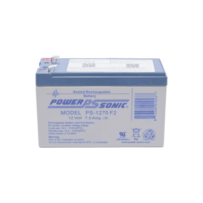 [PS-1270-F2] Batería 12V, 7AH, Para Respaldo, Tecnologías AGM/VRLA, 5 Años Vida Útil, Terminales F2, Reconocida UL 