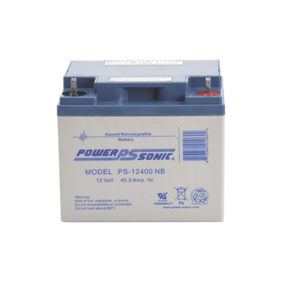 [PS-12400-NB] Batería 12V, 40AH, Para Respaldo, Tecnologías AGM/VRLA, 5 Años Vida Útil, Terminales NB, Reconocida UL  