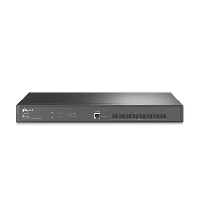 [TL-SX3008F] Switch Fibra Óptica L2+ Omada / 8 Puertos SFP+ 10G /  2 Puertos Consola (RJ45 y micro-USB) / Administración Centralizada Omada o Stand-Alone / Multicast IGMP / Calidad de Servicio / Montaje en Rack / Silencioso (sin ventiladores)