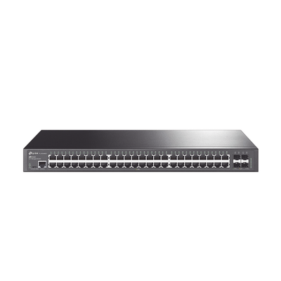 [TL-SG3452X] Switch Omada SDN Administrable / 48 puertos Gigabit y 4 puertos SFP+ / Funciones sFlow, QinQ y QoS / Administración centralizada OMADA