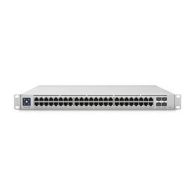 [USW-ENTERPRISE-48-POE] UniFi Switch Enterprise administrable capa 3, 48 puertos 2.5GbE RJ45 POE+, 4 puertos 10G SFP+, 720W, con pantalla táctil de 1.3"