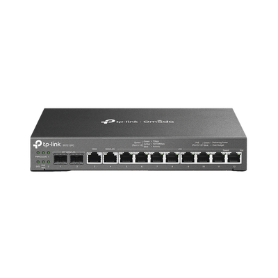 Router Omada VPN / SDN Multi-WAN 1G / Switch con PoE y Controlador  / 2 puerto WAN/LAN SFP 1G / 1 Puerto RJ45 WAN / 1 Puerto WAN/LAN RJ45 / 8 Puertos PoE+ LAN RJ45 /  24,980 Sesiones Concurrentes 