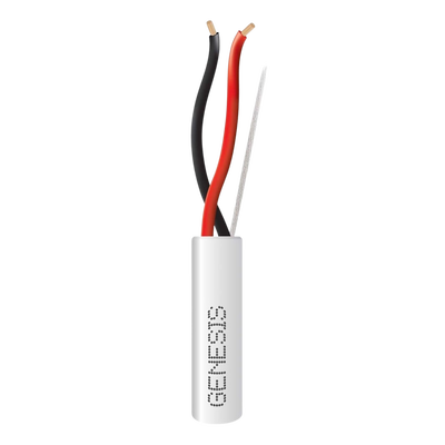[2114-1101/1000] Bobina de 305 Metros (1000 Pies) de Cable 2 x 18 AWG / Riser / Blanco / Para Aplicaciones en Alarmas de Intrusión, Control de Acceso, Interfonos, TV Porteros, Automatización, Audio y Voceo.