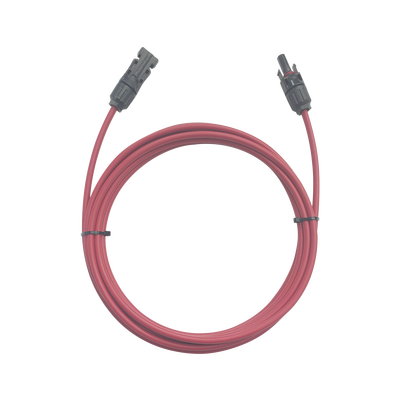 [CFMC41MRED] Cable Fotovoltaico / 1 metro / Color Rojo / Calibre 10 AWG / Terminal MC4-Macho y Hembra en  ambos extremos