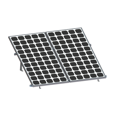 [VEKTOR8R2700] Montaje para 2 Paneles Solares, Riel "8" de 2700mm para Módulos con Espesor de 30-35mm, Velocidad de Viento Máx. 136km/h