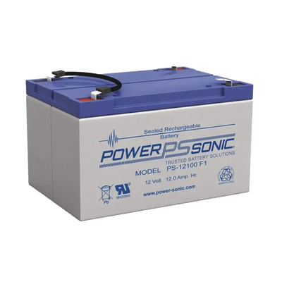 [PS-12100-F1] Batería 12V, 12AH, Para Respaldo, Tecnologías AGM/VRLA, 5 Años Vida Útil, Terminales F1, Reconocida UL