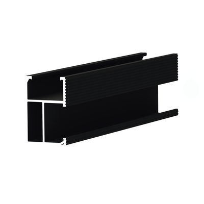 [EPL-SR8-2700BLK] Riel 8 con anodizado negro para montaje de módulos fotovoltaicos de aluminio anodizado de 2700mm.