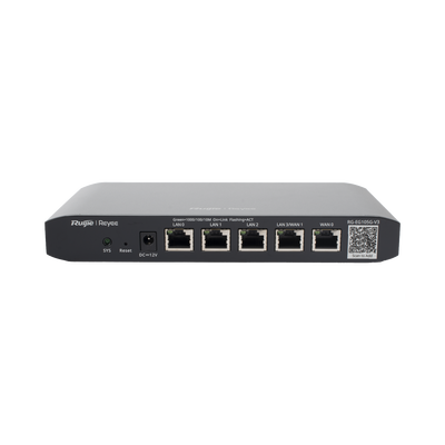 [RG-EG105G-V3] Router Balanceador con Función SD-WAN, Hasta 2 Servicios de Internet y hasta 100 clientes con desempeño de 600 Mbps