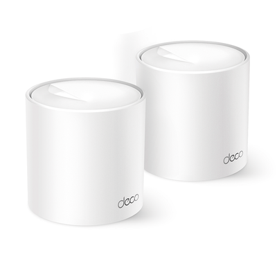 [DECOX10-2PACK] Kit 2 Routers Inalámbricos MESH Interior para Hogar / Doble Banda Wi-Fi 6 AX1500 Mbps / 2 Puerto Gigabit WAN/LAN / 2 Antenas Internas / Administración Mediante la App Deco (iOS, Android) / Protección HomeShield
