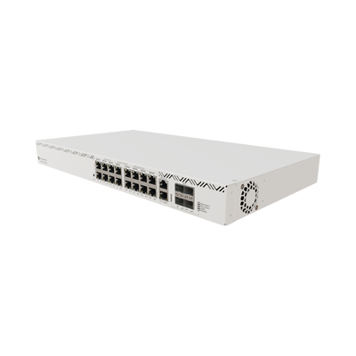 [CRS320-8P-8B-4S+RM] Cloud Router Switch 16 puertos, 8 PoE+ y 8 PoE++, Fuentes redundantes Hot-Swap