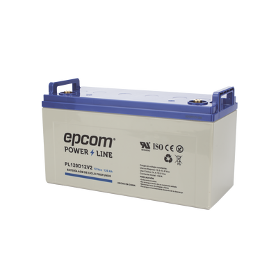 [PL120D12V2] Batería 12 Vcc / 120 Ah / UL / Tecnología AGM-VRLA / CICLO PROFUNDO / Para uso en aplicaciones fotovoltaicas y de emergencia  / Terminales T4
