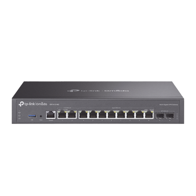 [ER7412-M2] Router Omada VPN / SDN Multi-WAN Gigabit / 2 Puertos WAN/LAN RJ45 2.5 Gigabit / 8 Puertos WAN/LAN RJ45 Gigabit / 2 Puertos WAN/LAN SFP Gigabit / 1,000,000 Sesiones Concurrentes / Administración Centralizada Omada o Stand-Alone
