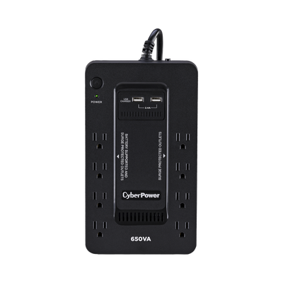 [SX650U] UPS de 650 VA/390 W, Topología Standby con Modo Ahorrador ECO, Entrada 120 Vca NEMA 5-15P, Con 8 Tomas NEMA 5-15R 