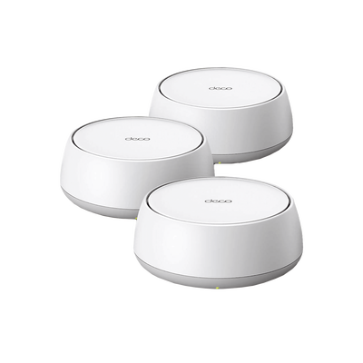 [DECO-BE25-3PACK] KIT 3 Routers Inalámbrico MESH Interior para Hogar / Doble Banda Wi-Fi 7 BE3600 Mbps / 2 Puerto 2.5 Gigabit WAN/LAN / 4 Antenas Internas / Operación Multi-Link MLO / Administración Mediante la App Deco (iOS, Android) / HomeShield