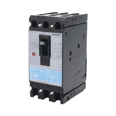 [ED63B125MX] Interruptor Termomagnético ED6 600V 3X125A, Sin zapatas principales.